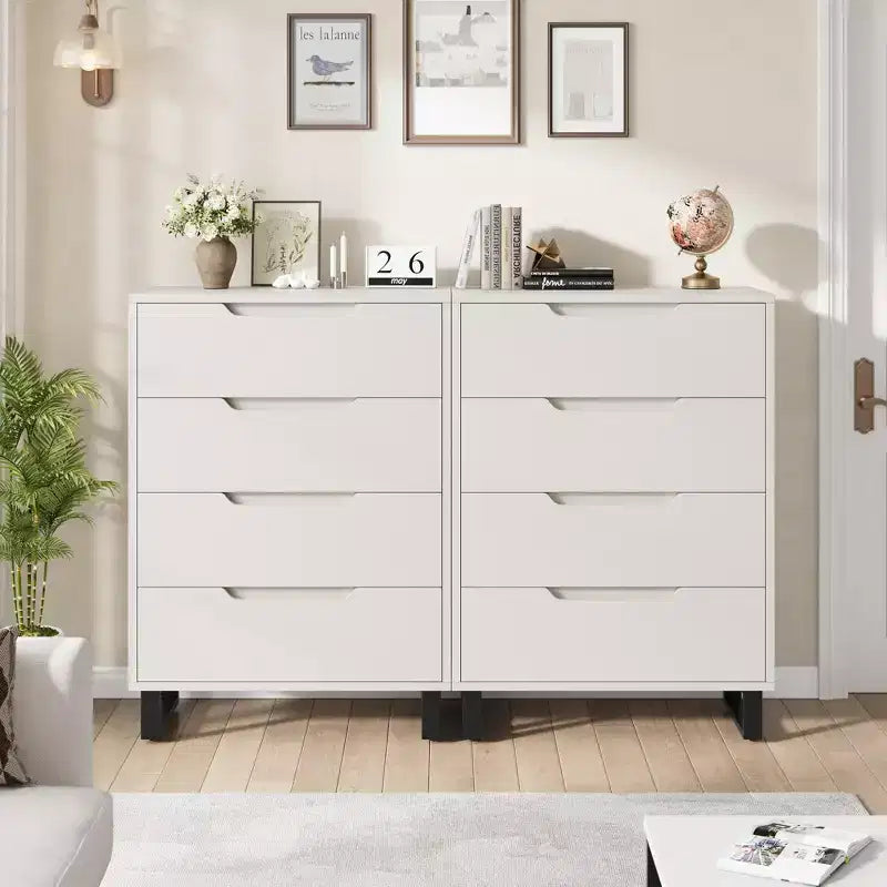 Commode verticale autonome de 105 cm de hauteur avec espace de rangement.