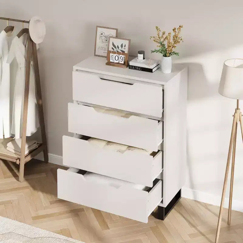 Commode verticale autonome de 105 cm de hauteur avec espace de rangement.