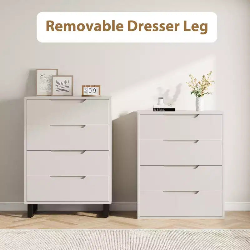 Commode verticale autonome de 105 cm de hauteur avec espace de rangement.