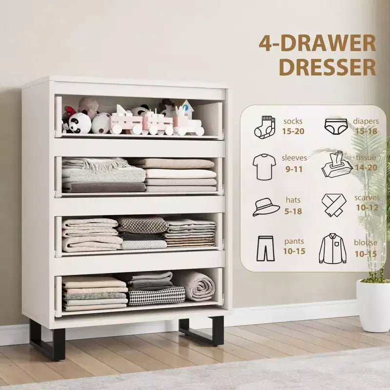 Commode verticale autonome de 105 cm de hauteur avec espace de rangement.
