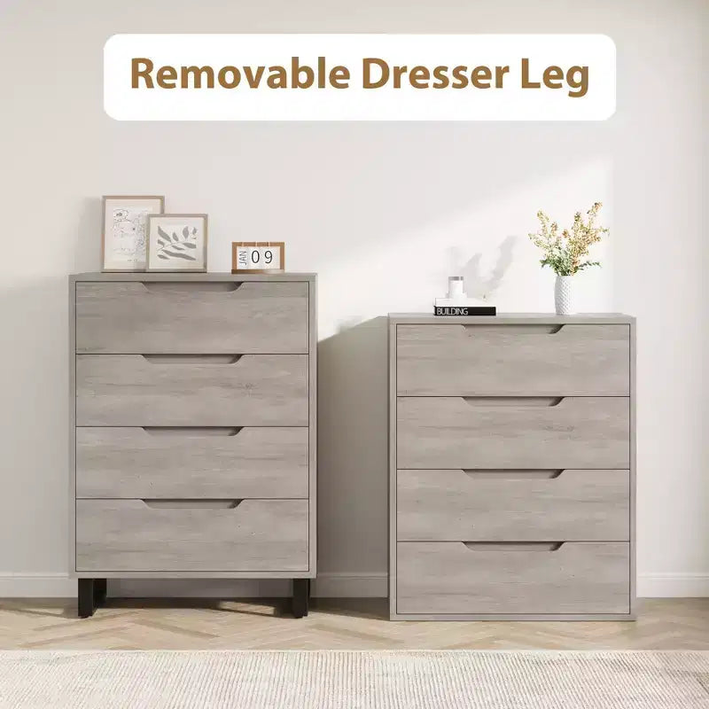 Commode verticale autonome de 105 cm de hauteur avec espace de rangement.