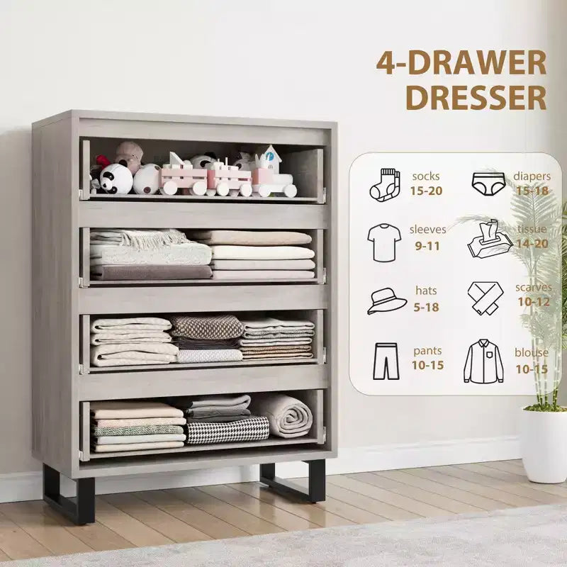 Commode verticale autonome de 105 cm de hauteur avec espace de rangement.