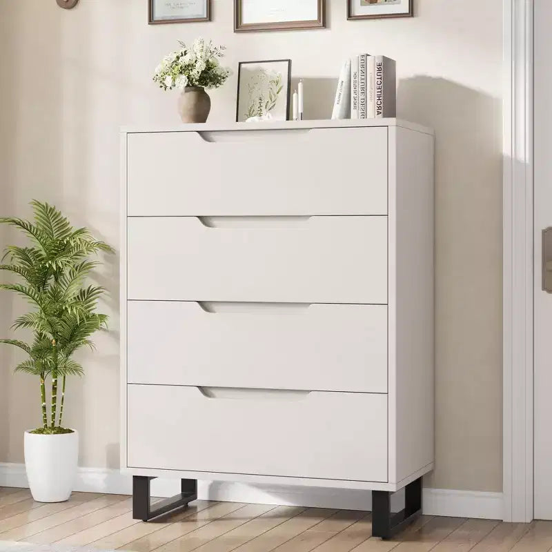 Commode verticale autonome de 105 cm de hauteur avec espace de rangement.