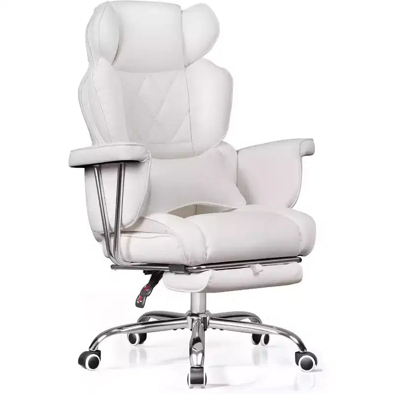 Fauteuil de bureau grand, à dossier haut, réglable, avec repose-pieds et soutien lombaire