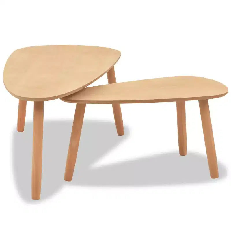 Table basse en pin massif et MDF marron