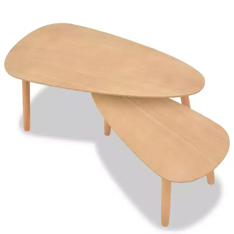 Table basse en pin massif et MDF marron