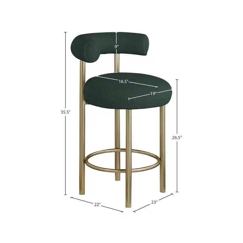 Tabouret en tissu éponge
