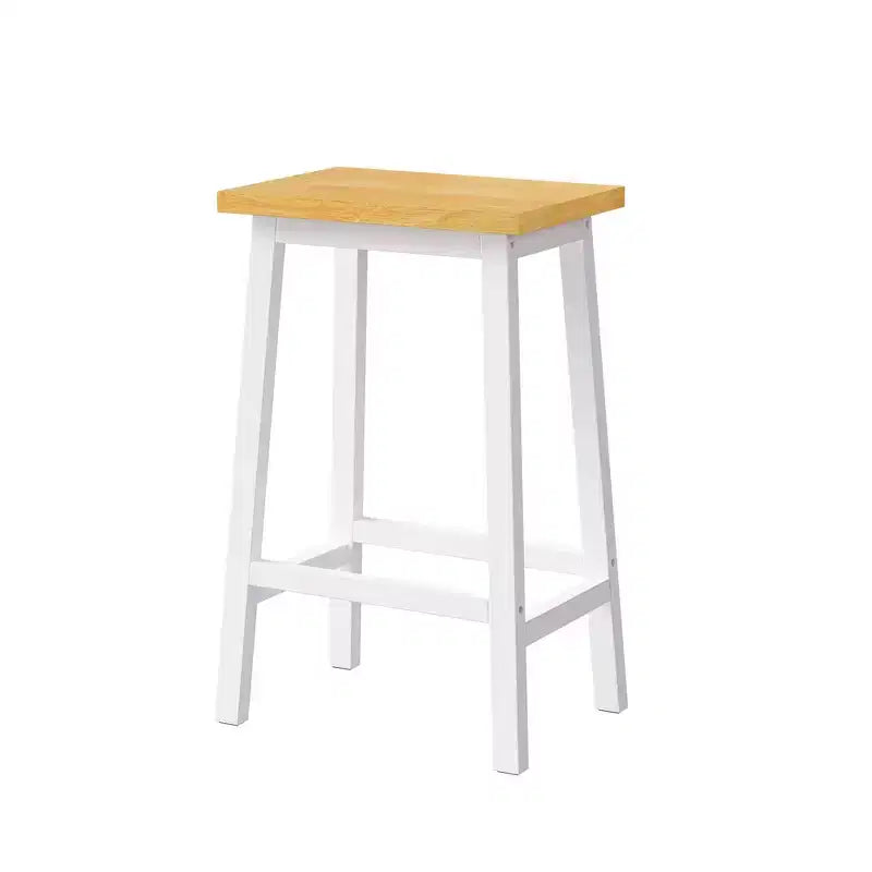 Tabouret de bar en bois massif, 65 cm, tabouret de bar style ferme avec repose-pieds