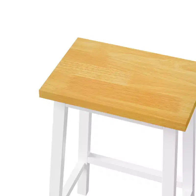 Tabouret de bar en bois massif, 65 cm, tabouret de bar style ferme avec repose-pieds