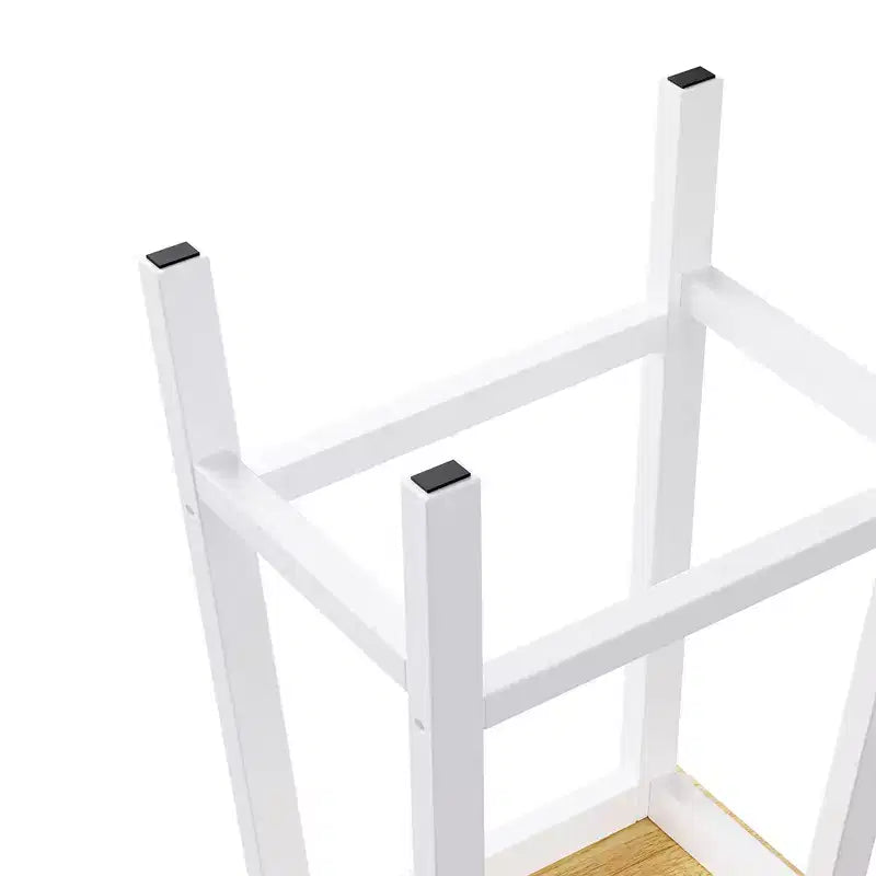 Tabouret de bar en bois massif, 65 cm, tabouret de bar style ferme avec repose-pieds