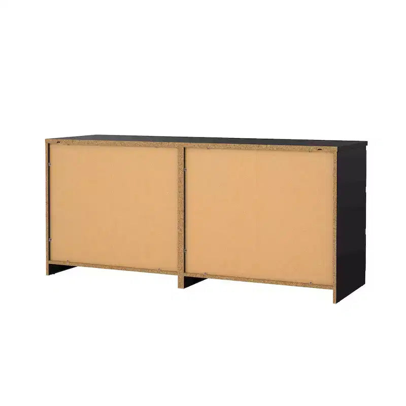 Commode six tiroirs, noir mat