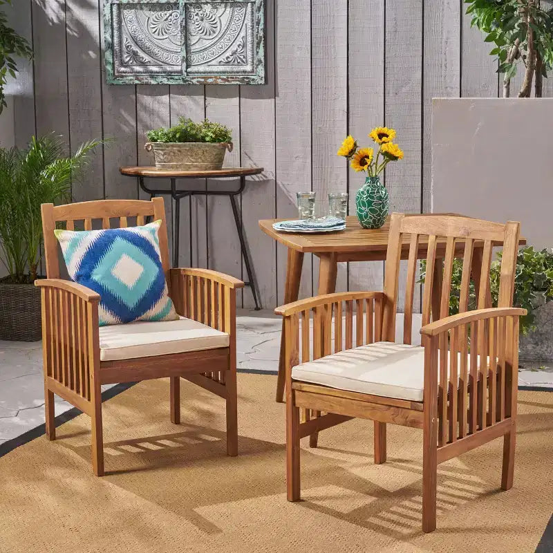 Chaises de salle à manger avec 2 coussins moelleux confortables pour les repas en famille