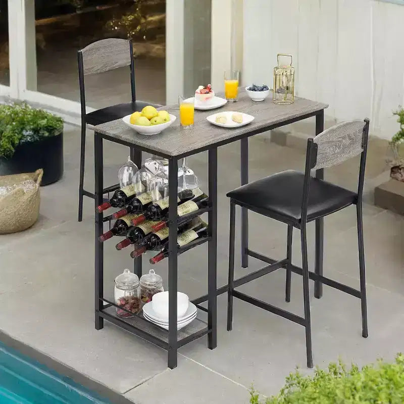 Tabourets de bar, tabourets de bar rembourrés avec pieds en métal, repose-pieds et dossiers