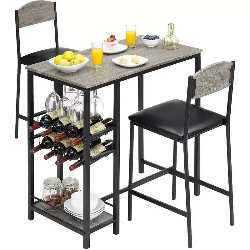 Tabourets de bar, tabourets de bar rembourrés avec pieds en métal, repose-pieds et dossiers