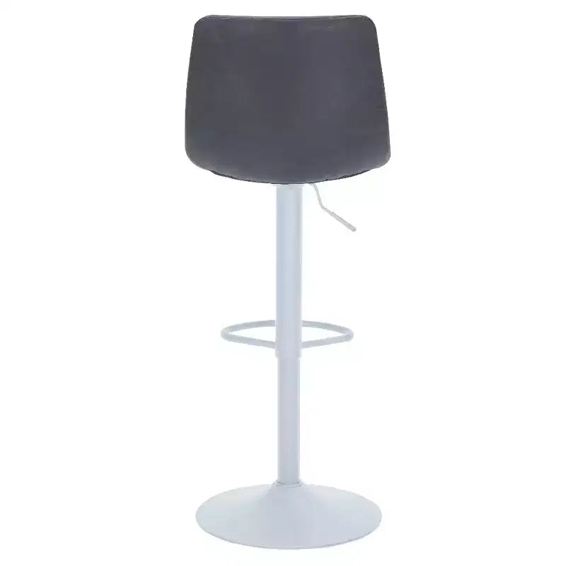 Tabourets de bar avec piètement en fer blanc Tabourets de comptoir réglables en hauteur avec assise en cuir, fonction pivotante et repose-pieds
