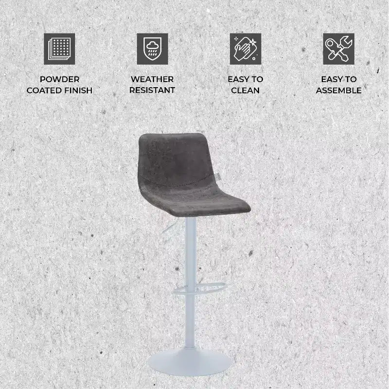 Tabourets de bar avec piètement en fer blanc Tabourets de comptoir réglables en hauteur avec assise en cuir, fonction pivotante et repose-pieds
