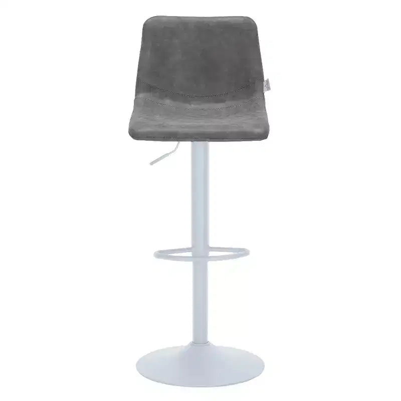Tabourets de bar avec piètement en fer blanc Tabourets de comptoir réglables en hauteur avec assise en cuir, fonction pivotante et repose-pieds