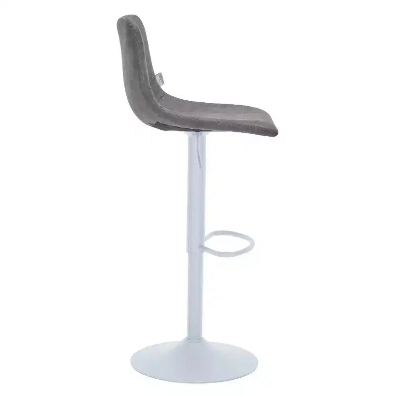 Tabourets de bar avec piètement en fer blanc Tabourets de comptoir réglables en hauteur avec assise en cuir, fonction pivotante et repose-pieds
