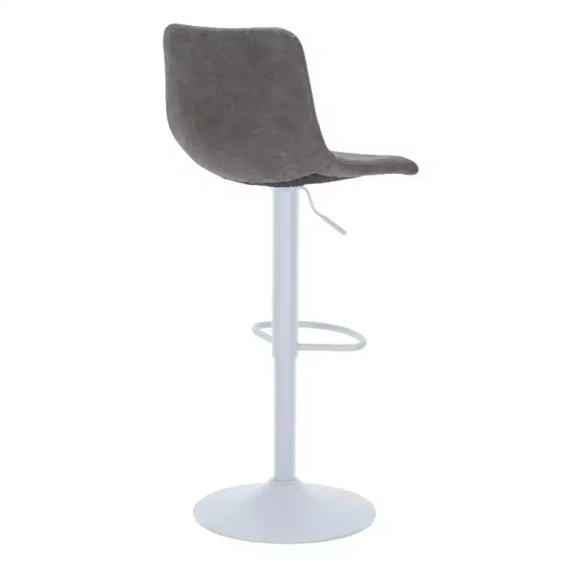 Tabourets de bar avec piètement en fer blanc Tabourets de comptoir réglables en hauteur avec assise en cuir, fonction pivotante et repose-pieds