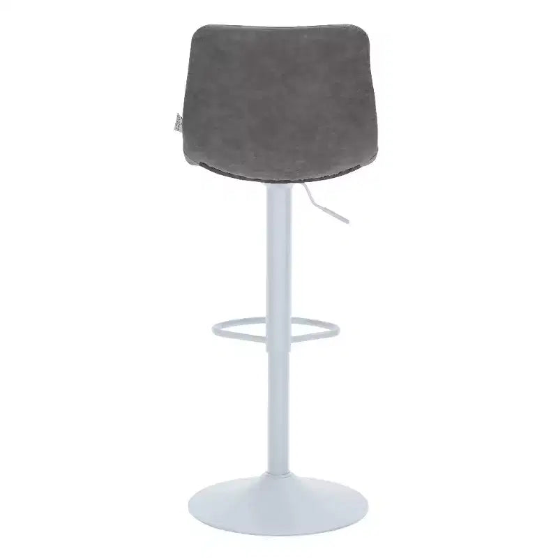 Tabourets de bar avec piètement en fer blanc Tabourets de comptoir réglables en hauteur avec assise en cuir, fonction pivotante et repose-pieds