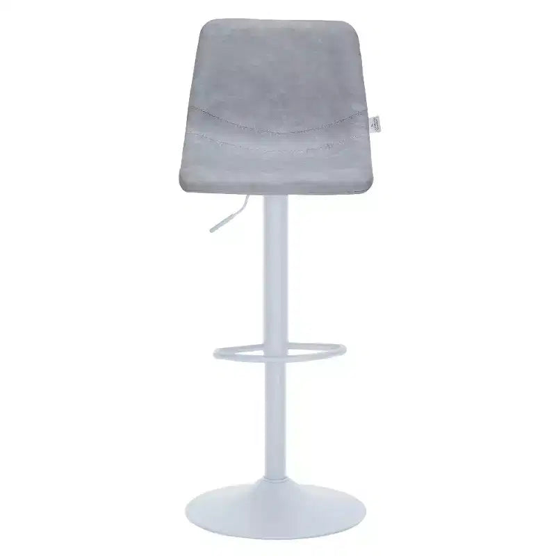 Tabourets de bar avec piètement en fer blanc Tabourets de comptoir réglables en hauteur avec assise en cuir, fonction pivotante et repose-pieds