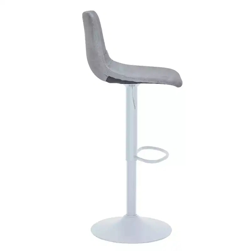 Tabourets de bar avec piètement en fer blanc Tabourets de comptoir réglables en hauteur avec assise en cuir, fonction pivotante et repose-pieds