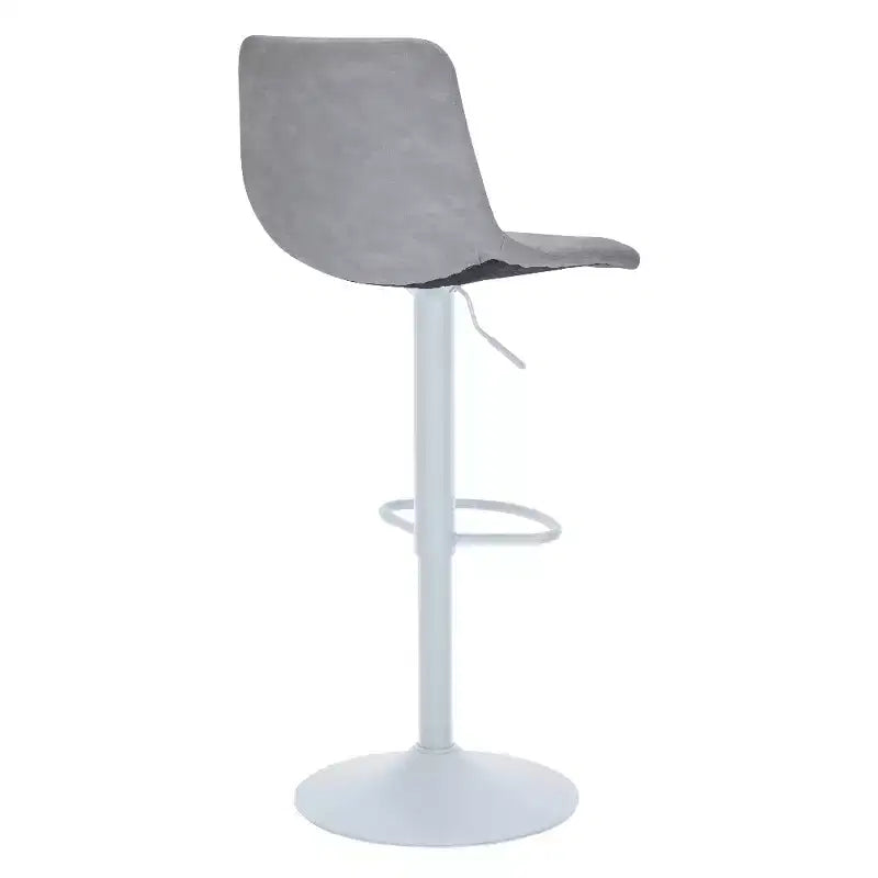 Tabourets de bar avec piètement en fer blanc Tabourets de comptoir réglables en hauteur avec assise en cuir, fonction pivotante et repose-pieds