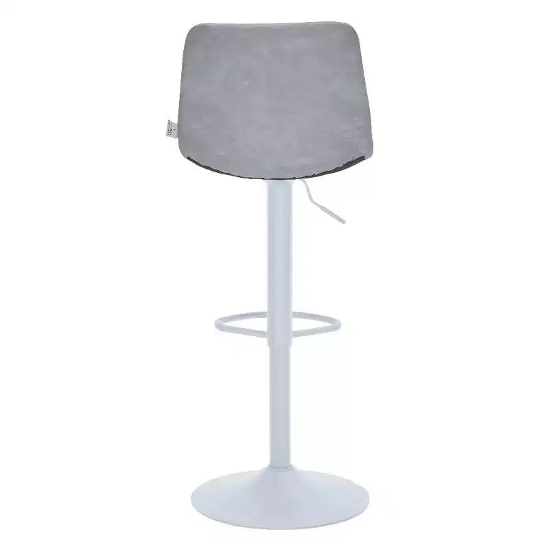 Tabourets de bar avec piètement en fer blanc Tabourets de comptoir réglables en hauteur avec assise en cuir, fonction pivotante et repose-pieds