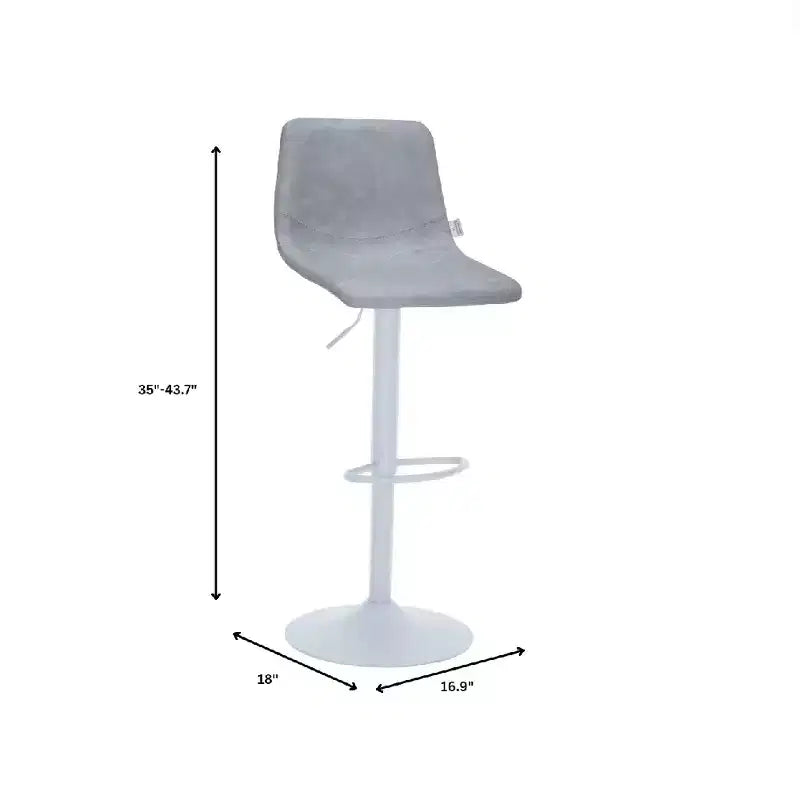 Tabourets de bar avec piètement en fer blanc Tabourets de comptoir réglables en hauteur avec assise en cuir, fonction pivotante et repose-pieds