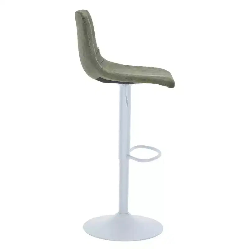Tabourets de bar avec piètement en fer blanc Tabourets de comptoir réglables en hauteur avec assise en cuir, fonction pivotante et repose-pieds