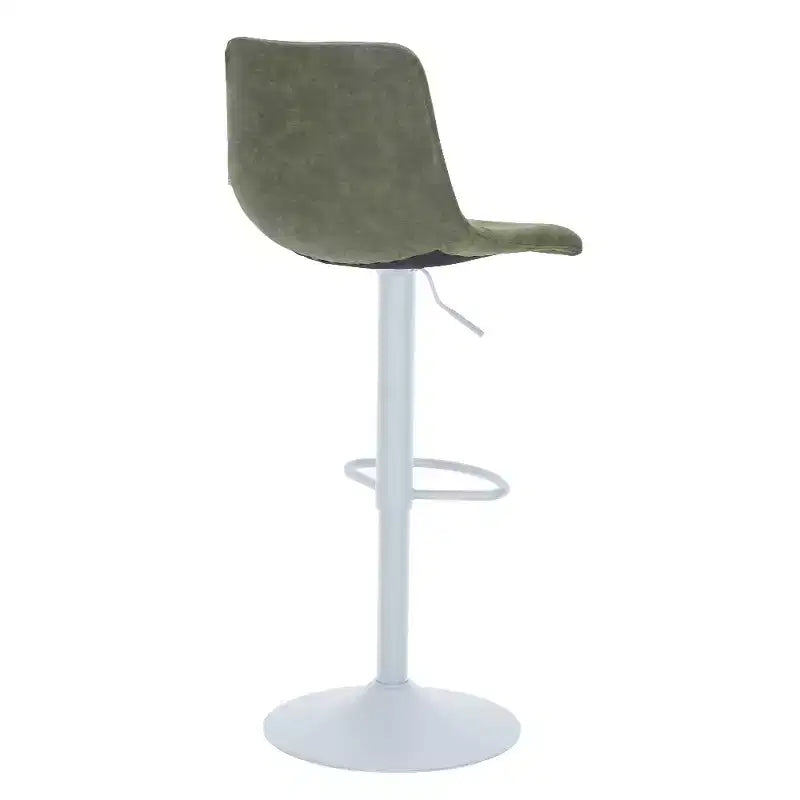 Tabourets de bar avec piètement en fer blanc Tabourets de comptoir réglables en hauteur avec assise en cuir, fonction pivotante et repose-pieds