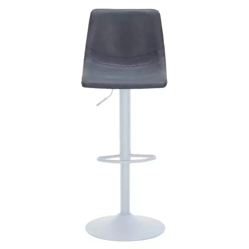 Tabourets de bar avec piètement en fer blanc Tabourets de comptoir réglables en hauteur avec assise en cuir, fonction pivotante et repose-pieds