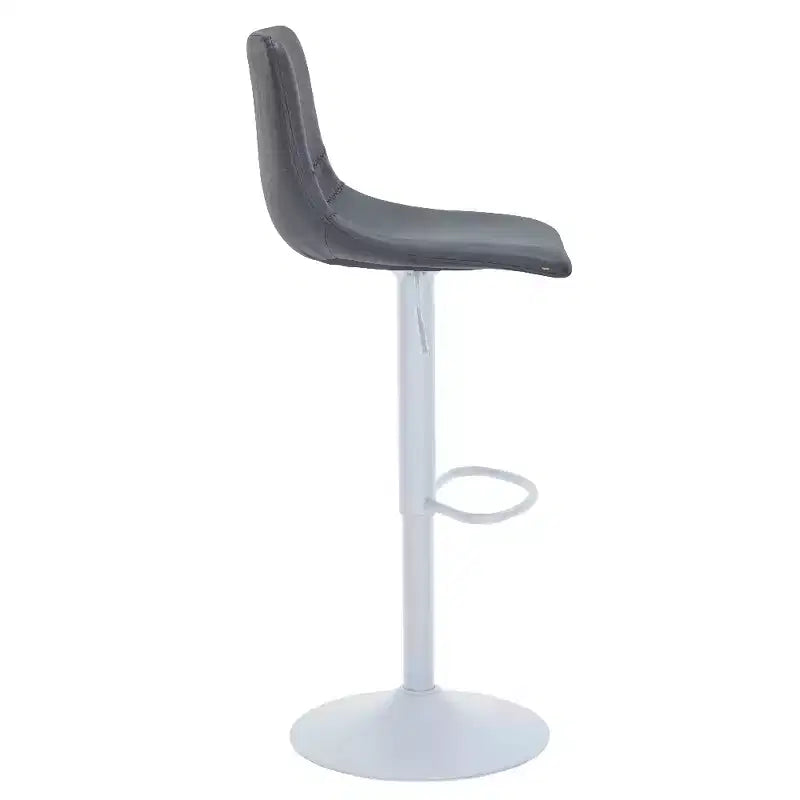 Tabourets de bar avec piètement en fer blanc Tabourets de comptoir réglables en hauteur avec assise en cuir, fonction pivotante et repose-pieds
