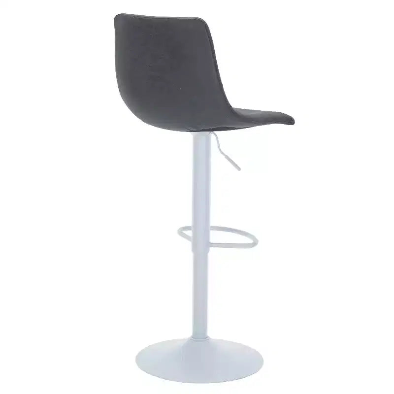 Tabourets de bar avec piètement en fer blanc Tabourets de comptoir réglables en hauteur avec assise en cuir, fonction pivotante et repose-pieds