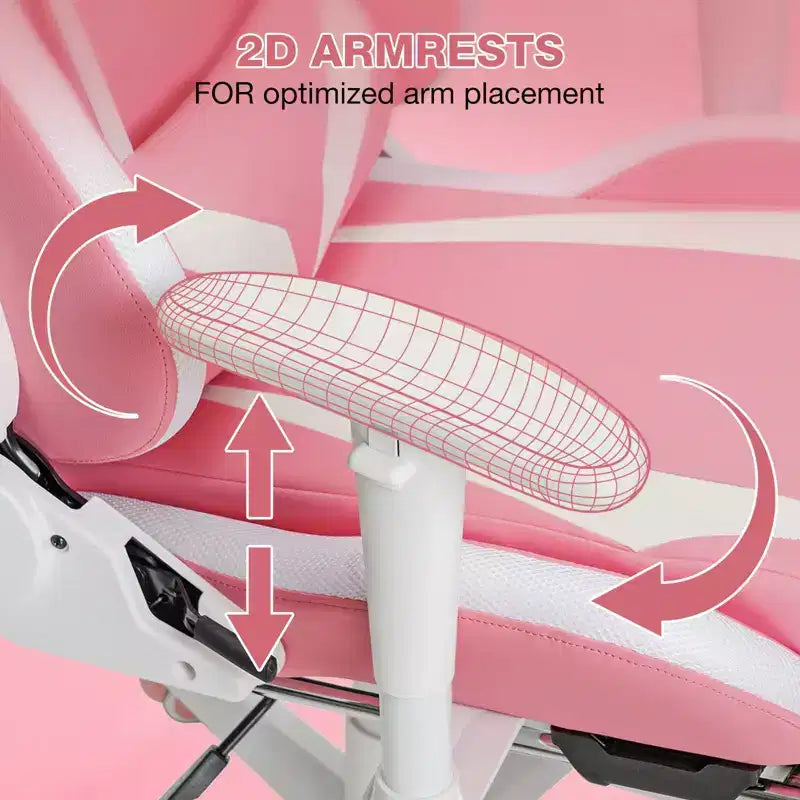 Fauteuil de massage relaxant, chaise gaming, fauteuil de bureau/ordinateur ergonomique avec haut-parleur Bluetooth et éclairage RGB