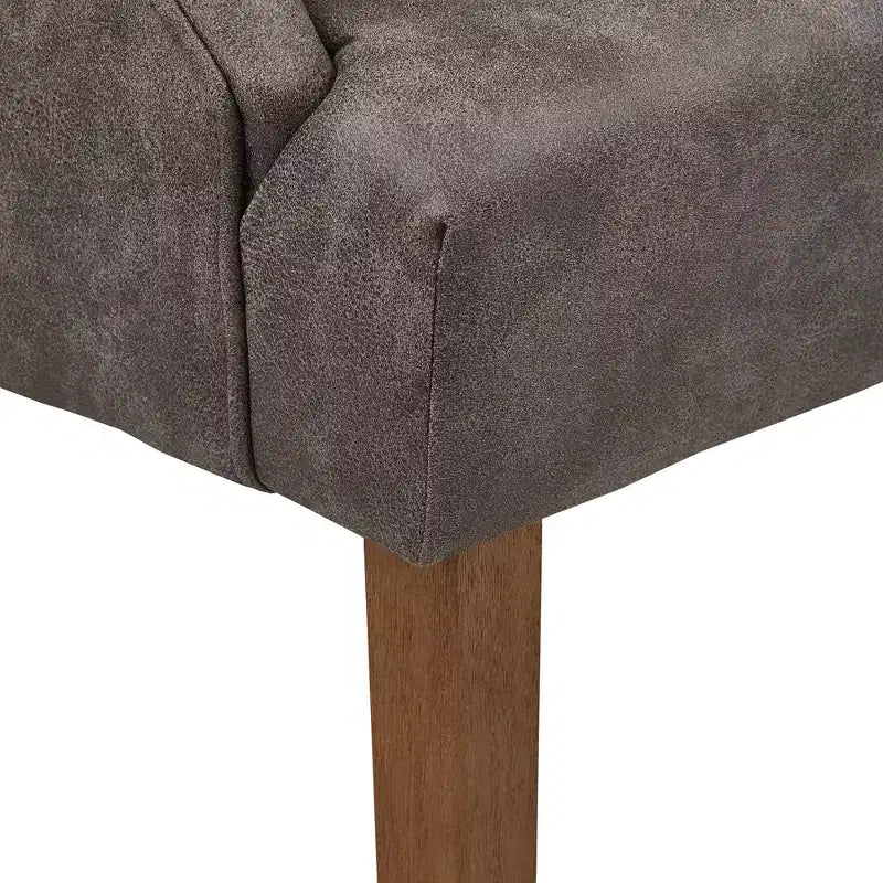 Chaise de salle à manger capitonnée, finition naturelle légèrement vieillie