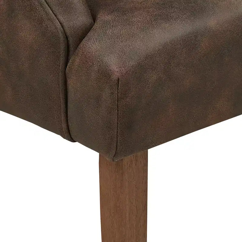 Chaise de salle à manger capitonnée, finition naturelle légèrement vieillie