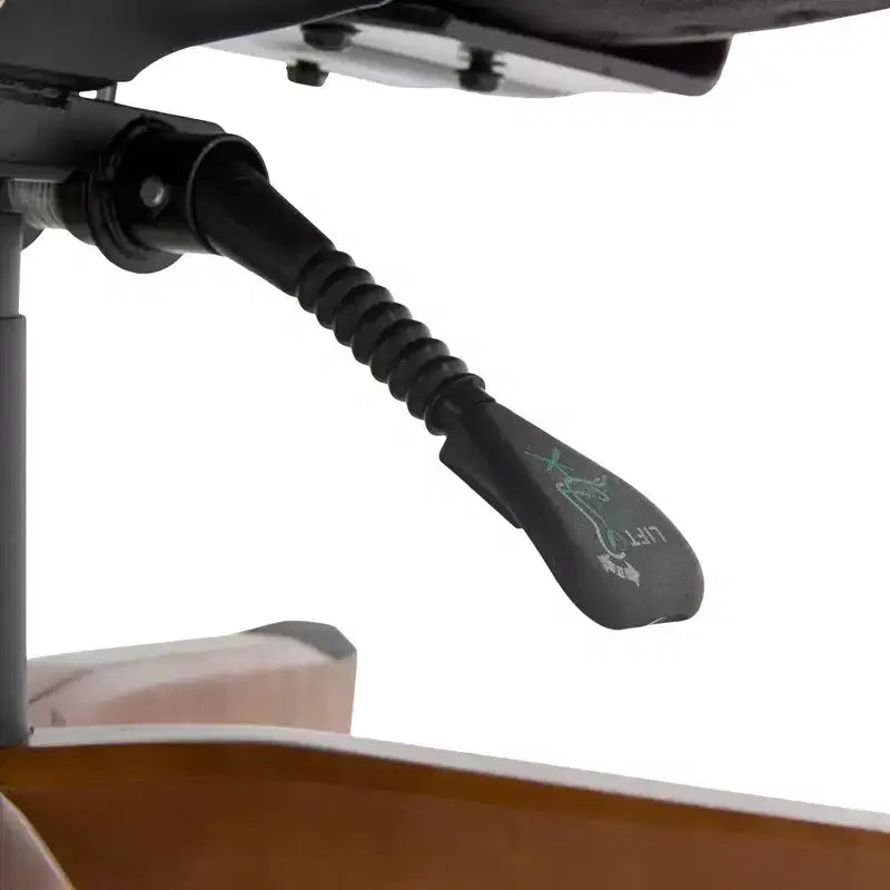 Chaise de bureau de direction en cuir reconstitué noir – Mousse haute densité, accoudoirs fixes, cadre en bois