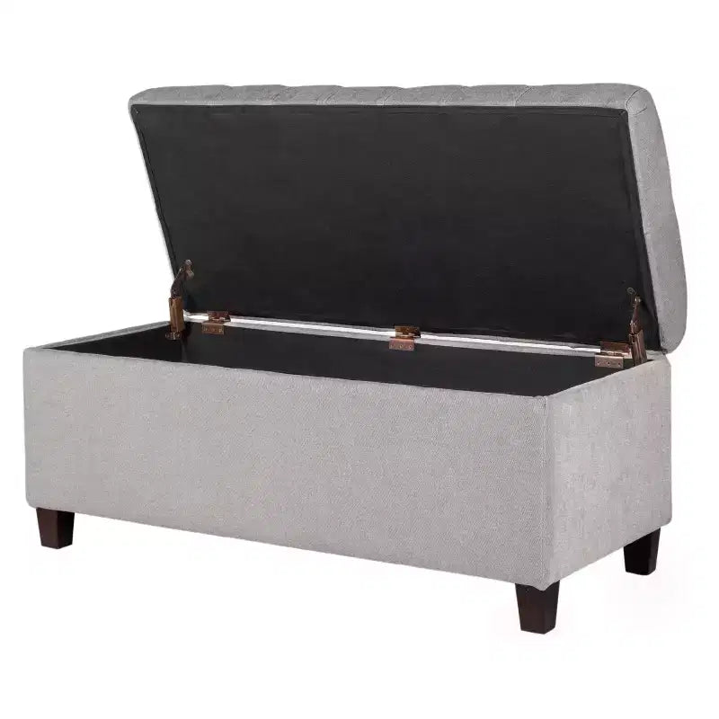 Banc de rangement capitonné