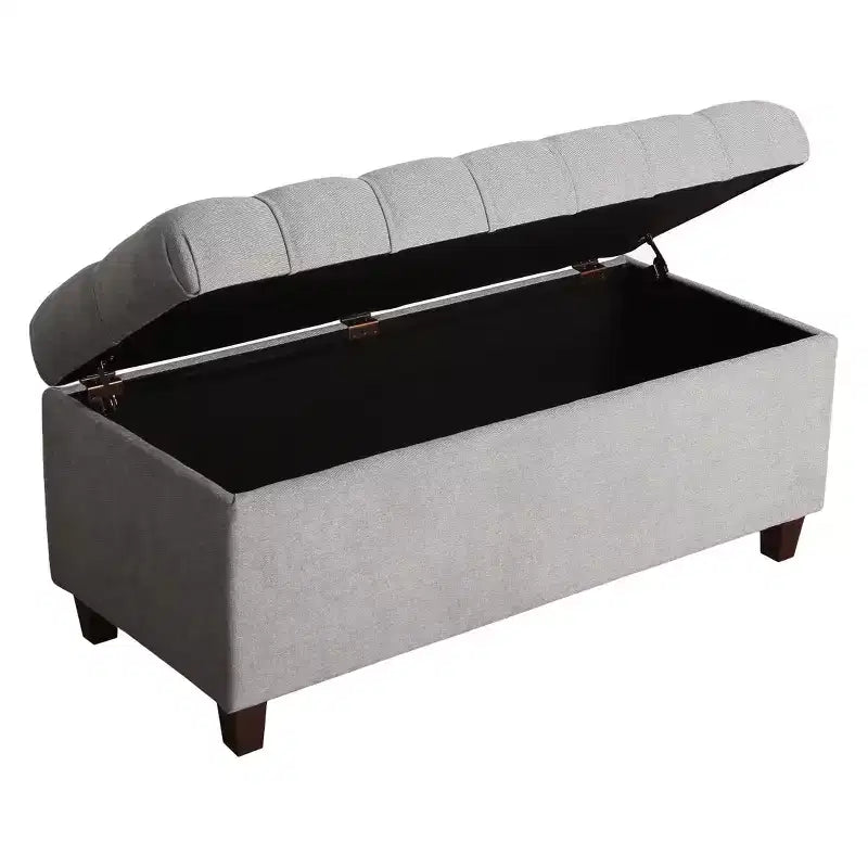 Banc de rangement capitonné