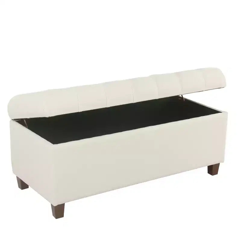 Banc de rangement capitonné