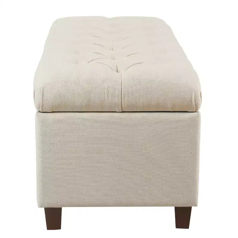 Banc de rangement capitonné