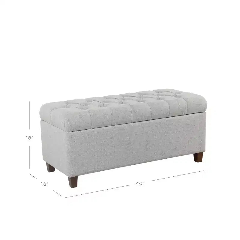 Banc de rangement capitonné