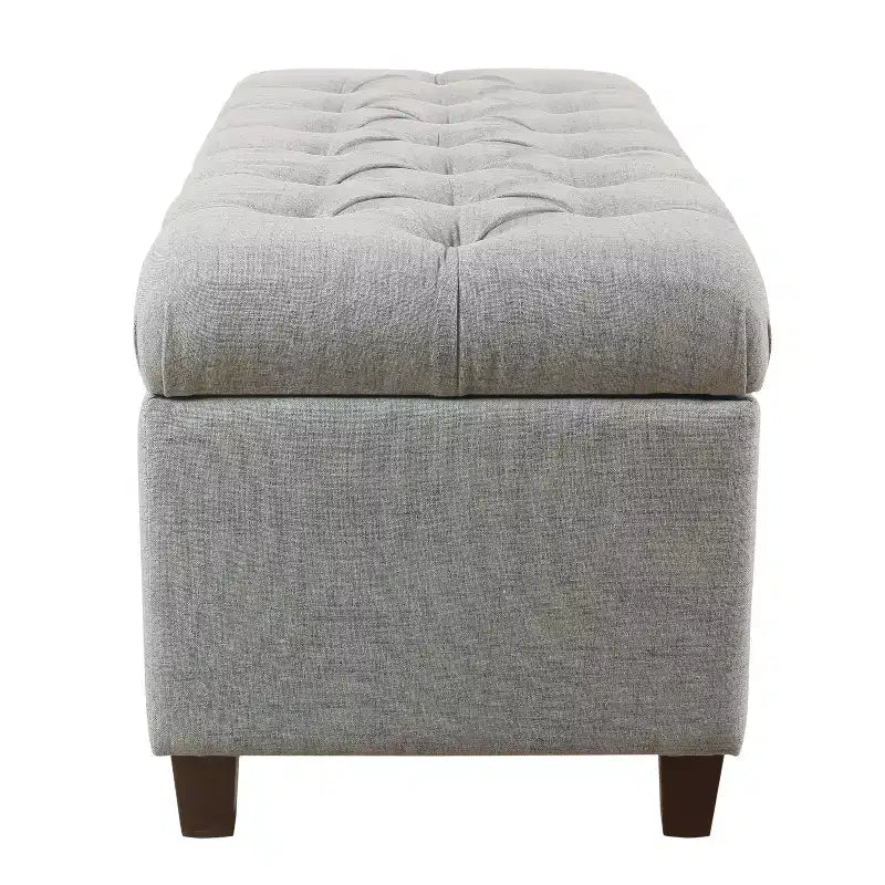 Banc de rangement capitonné