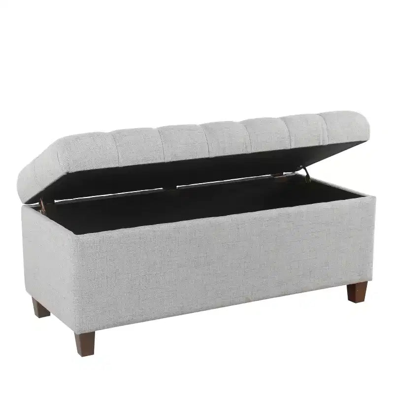 Banc de rangement capitonné
