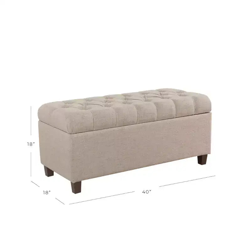 Banc de rangement capitonné