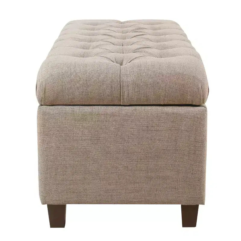 Banc de rangement capitonné