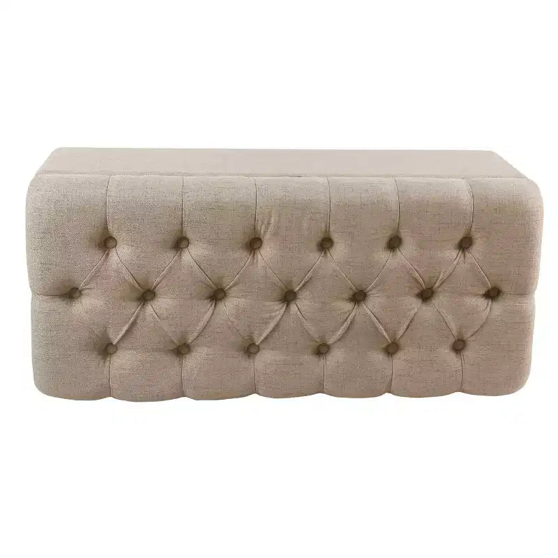 Banc de rangement capitonné