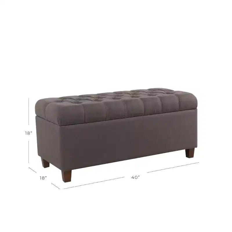 Banc de rangement capitonné