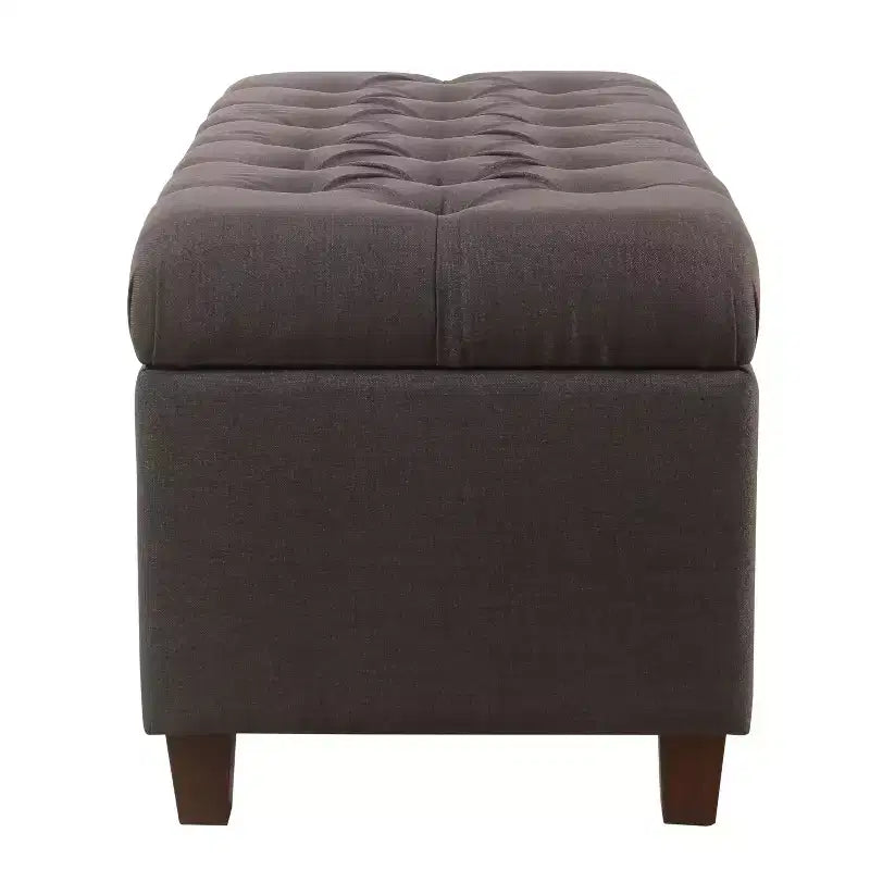 Banc de rangement capitonné
